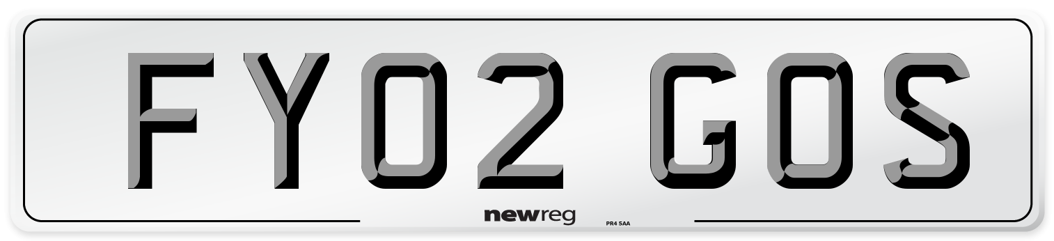 FY02 GOS Number Plate from New Reg
